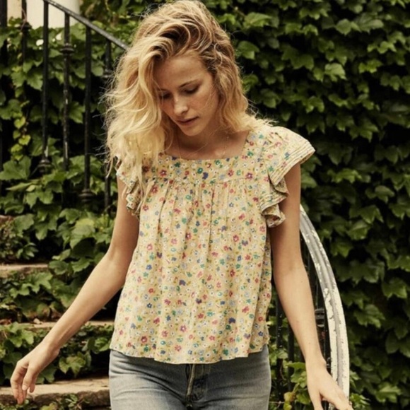 Doen Tops - DÔEN - Abelene Top in Tasha Garden Print (size M)